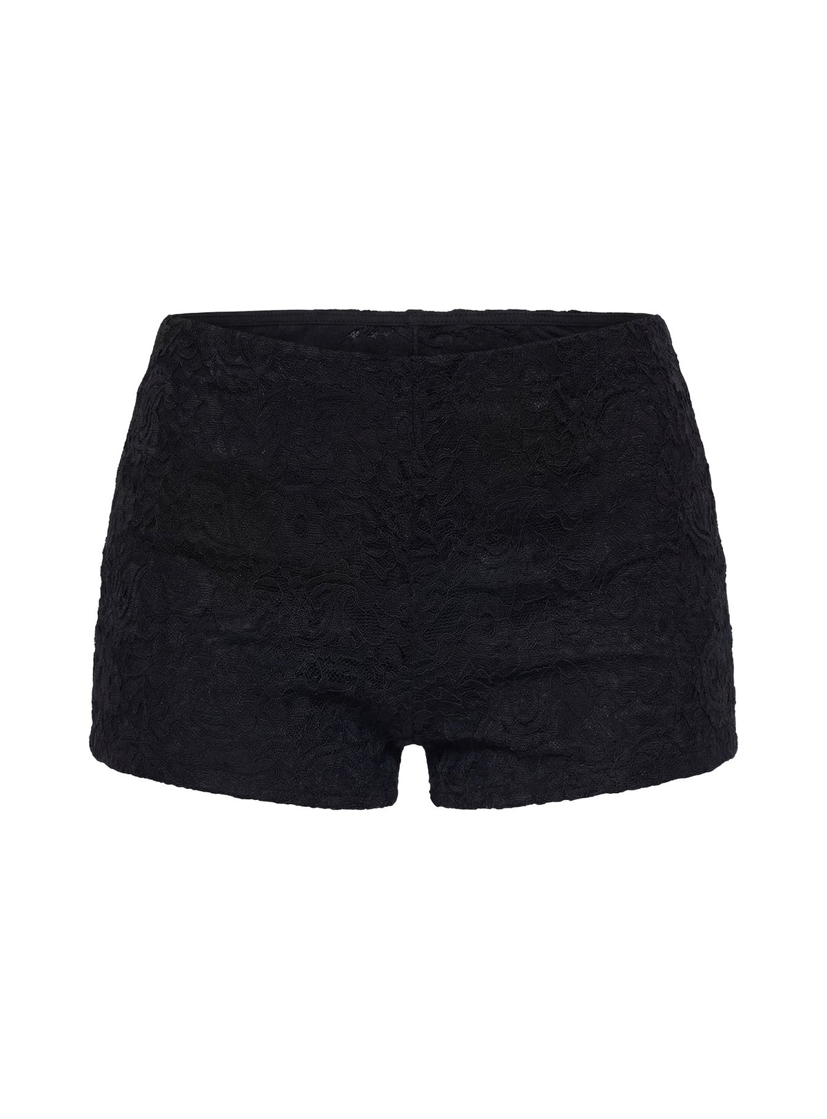 Daveney Lace Micro Shorts Schwarz