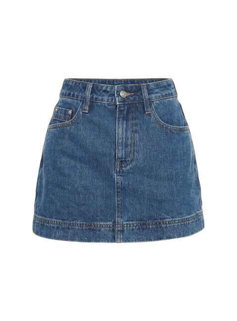 Gazelle Jeans-Skort Mittelblau