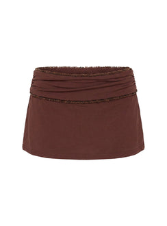 Jannelle Foldover Mini Skort Braun