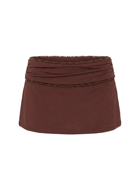 Jannelle Foldover Mini Skort Braun