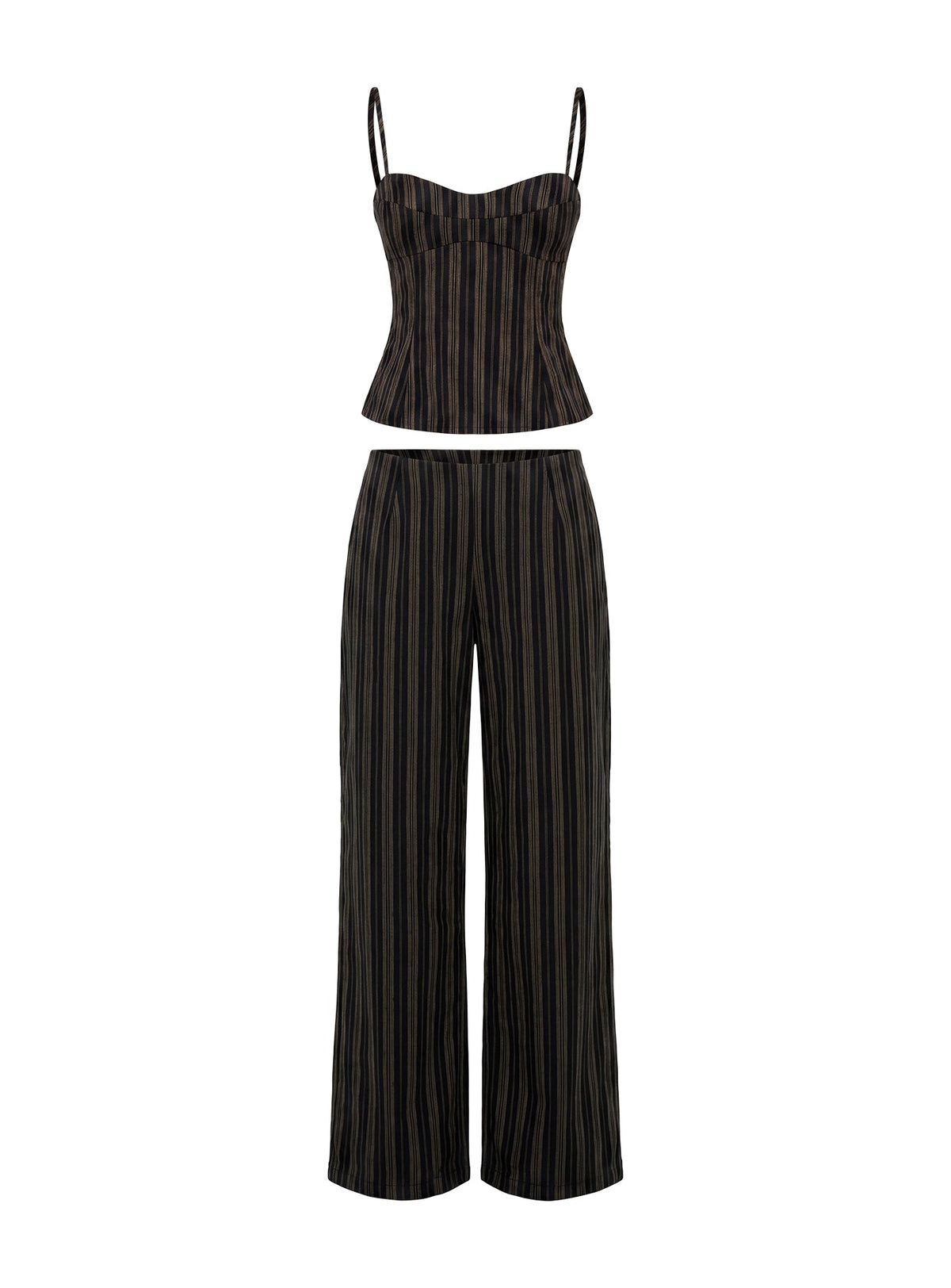 Kierstyn Corset Co-ord Black Stripe Petite