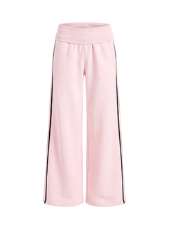 Lockie Foldover Baggy Track Trousers Pink / Schwarz