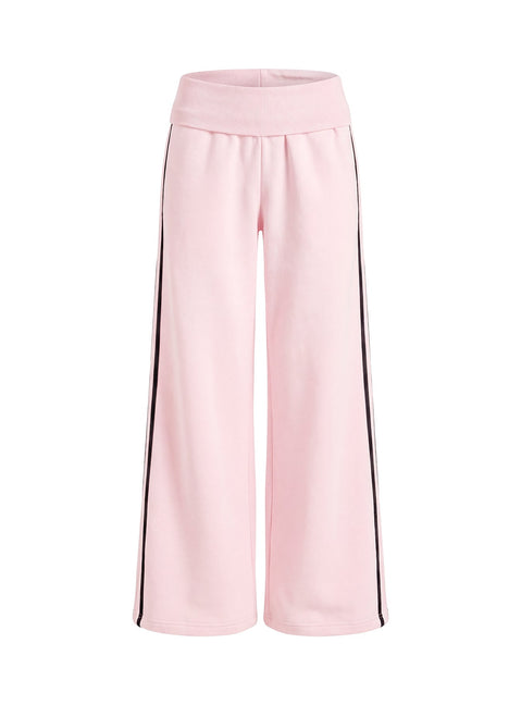 Lockie Foldover Baggy Track Trousers Pink / Schwarz