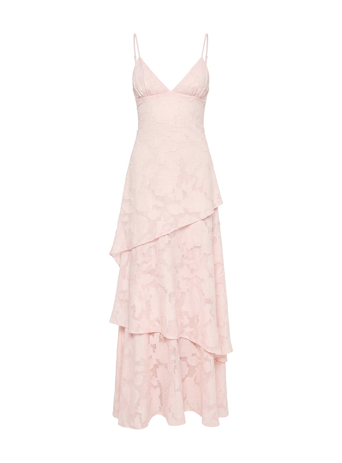 Lyricah Stufenmaxikleid mit Rückenschnürung Pink