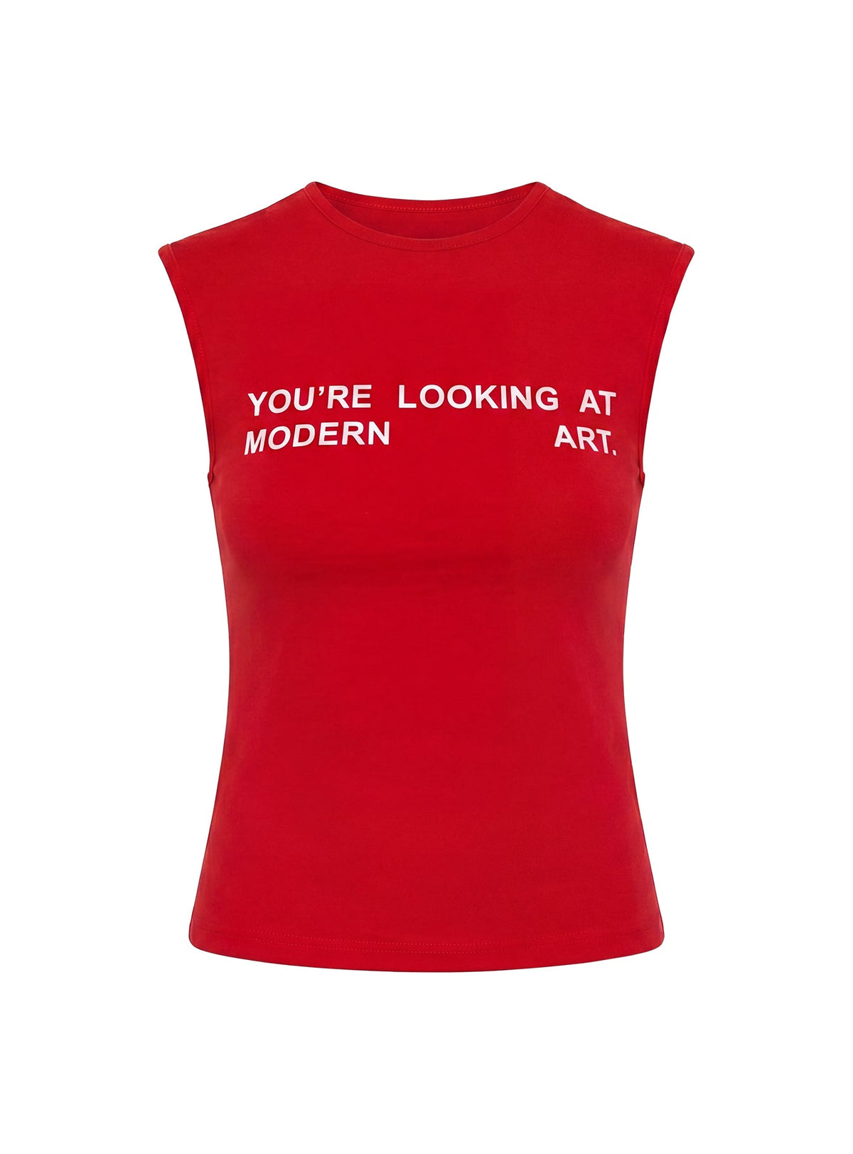 Modern Art mit Motivprint Baby T-Shirt Rot