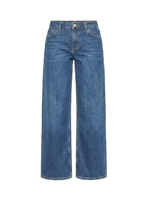 Ramos Jeans mit niedrigem Bund und weitem Bein in mittlerer Waschung