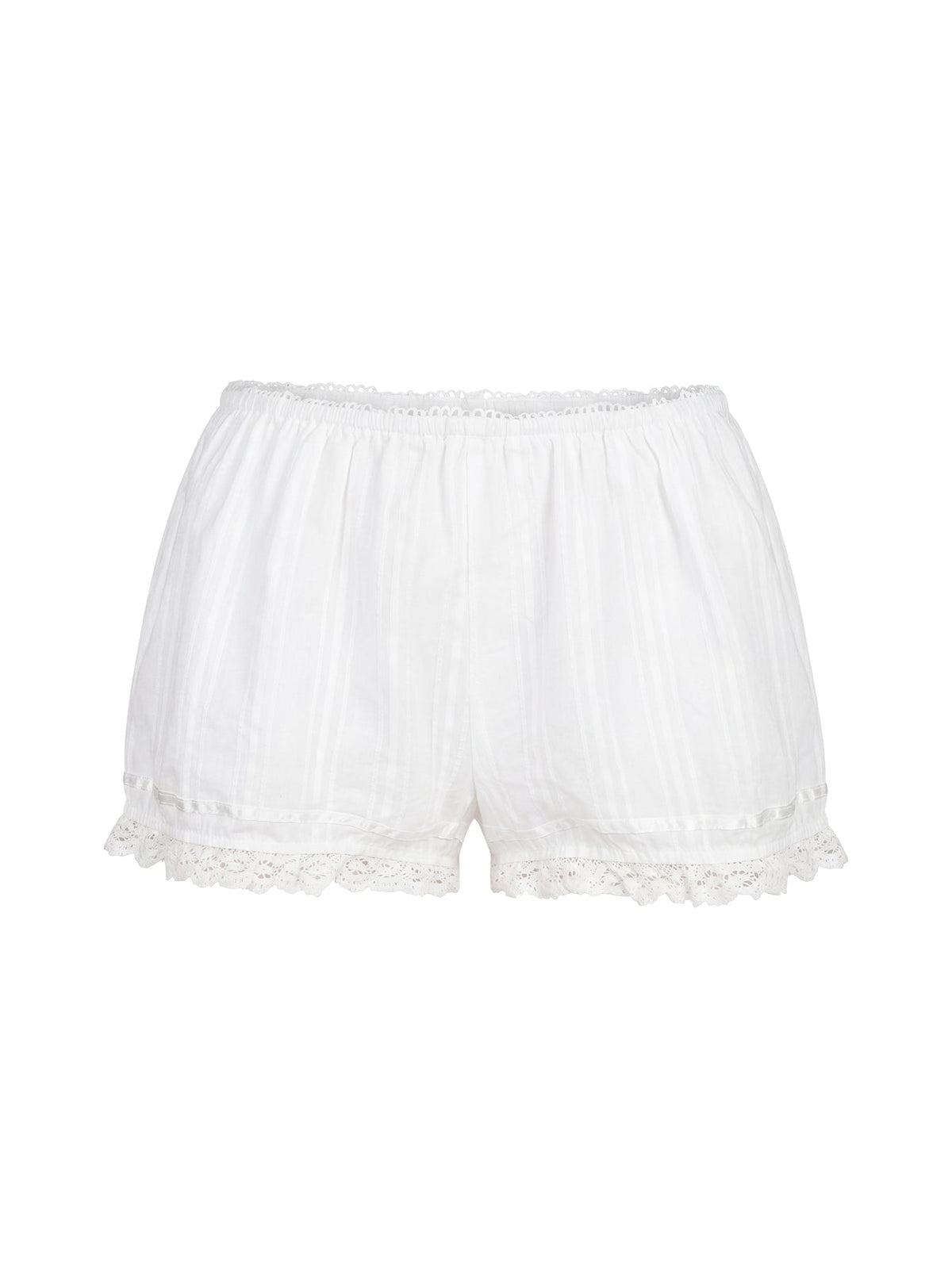Rhubarb Spitzenshorts Weiß