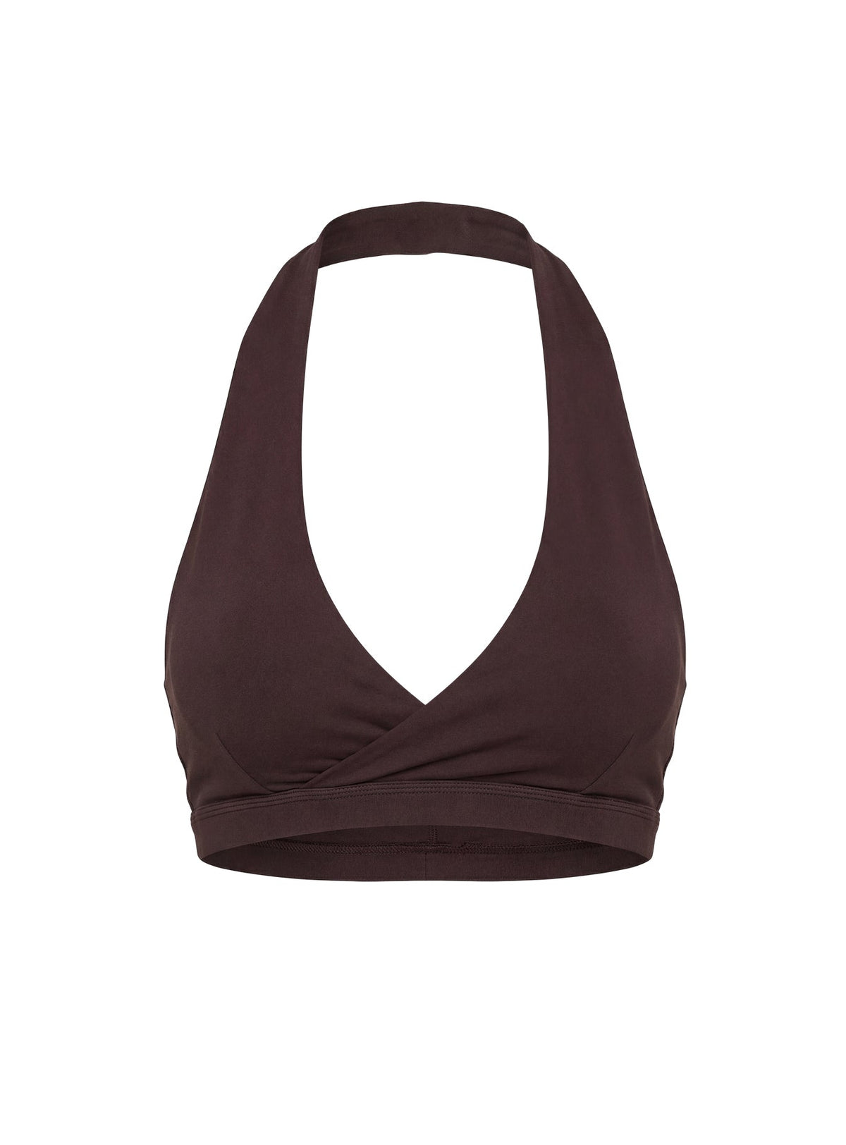 Lock In Active Neckholder-Crop-Top Braun
