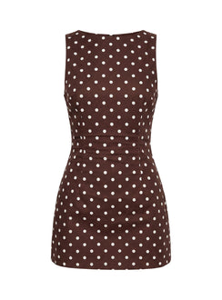 Yumiko Playsuit Braun gepunktet