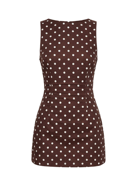 Yumiko Playsuit Braun gepunktet