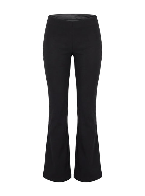 Zeni V-Taille Schlaghose Schwarz
