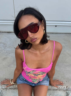Marais Oversized Pilotenbrille Rot