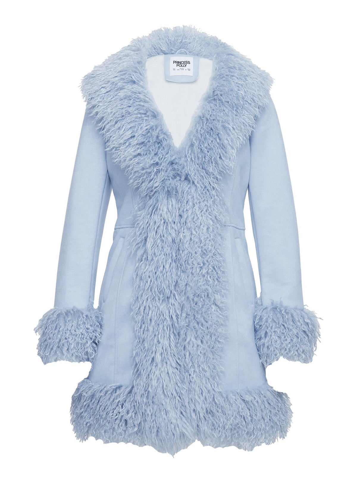 Josefina Jacke mit Kunstpelz-Details, Blau