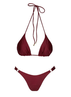 Nevaeh Shine Triangel-Bikini-Oberteil Bordeauxrote