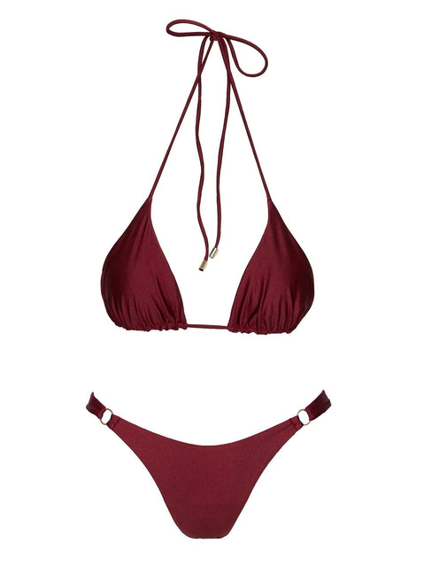 Nevaeh Shine Triangel-Bikini-Oberteil Bordeauxrote