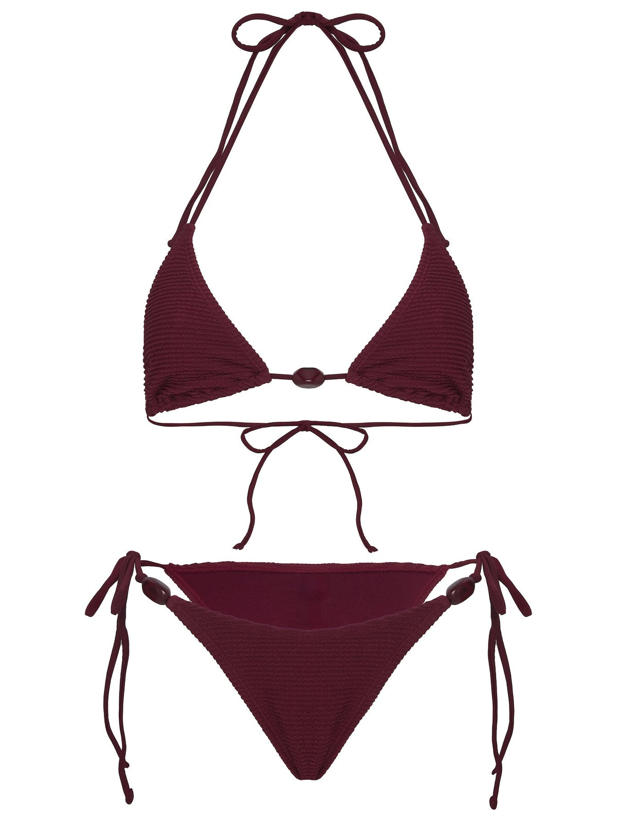Glora Textured Bikini-Unterteil zum Binden Rot